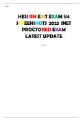 HESI RN EXIT EXAM V4  SCREENSHOTS 2023 INET PROCTORED EXAM LATEST UPDATE