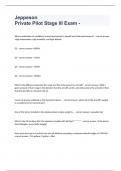 Jeppeson Private Pilot Stage III Exam -  2023 with 100% correct answers