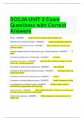 SCCJA UNIT 2 Exam Questions with Correct Answers 