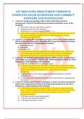 ATI MED-SURG PROCTORED VERSION B COMPLETE EXAM QUESTIONS AND CORRECT ANSWERS AND RATIONALES A nurse is reinforcing teaching with an older adult client who has osteoporosis. Which of the following instructions should the nurse in the teaching? A nurse is r