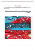 Test Bank - Olds' Maternal-Newborn Nursing & Women's Health Across the Lifespan, 11th Edition (Davidson, 2020), Chapter 1-36 | All Chapters