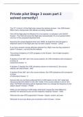 PRIVATE PILOT STAGE 3 EXAM PACKAGE DEAL WITH COMPLETE SOLUTIONS GRADED A+