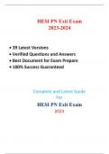 HESI PN Exit Exam / PN HESI Exit Exam / PN Exit HESI Exam:Latest