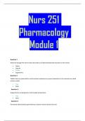 Nurs 251 Pharmacology Module 1
