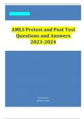 AMLS Pretest and Post Test Questions and Answers 2023-2024