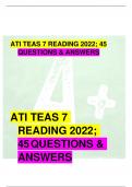 ATI TEAS 7 READING 2022; 45 QUESTIONS & ANSWERS ATI TEAS 7  READING 2022;  45QUESTIONS &  ANSWERS Tutor3570@gmail.com ATI TEAS 7 READING 2022 | 45 QUESTIONS & ANSWERS The following question is based on the “Henry VIII” PASSAGE. 1.In which of the following