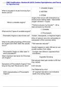 CMC Certification - Section #1 (ACS, Cardiac Dysrhythmias, and Therape tic Hypothermia)