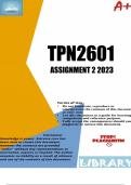 TPN2601 Assignment 2 (DETAILED ANSWERS) 2023 (322512) - DUE 03 OCTOBER 2023