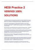 HESI Practice 2 VERIFIED 100%  SOLUTIONS 2023/2024