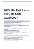 HESI RN Exit Exam  2022 RETAKE  2023//2024