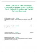 Exam (elaborations) Exam 2: PRN1032/ PRN 1032 Client-Centered Care I Exam Review (2023/2024 Newly Updated) | Questions and Verified Answers| Rasmussen