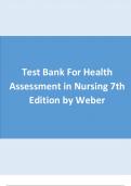 Test Bank For Health Assessment in Nursing 7th Edition by Weber