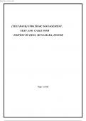 Test bank for test bank  Strategic Management Text and Cases 10th Edition 2024 revised update by Dess, McNamara, Eisner. 