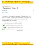 NUR 2520 Med Surge W 8 EAQ Exam Questions AndAnswers Attained Score 100% Newly Updated