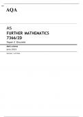 AQA AS FURTHER MATHEMATICS Paper 2D JUNE 2023 MARK SCHEME:  Discrete