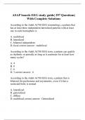 ASAP boards EEG study guide| 297 Questions| With Complete Solutions