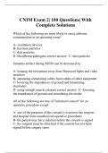CNIM Exam 2| 100 Questions| With Complete Solutions