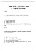 CNIM Test V Questions With Complete Solutions