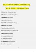 100 Common SAT/ACT Vocabulary Words 2023 – 2024 (Verified)