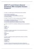 ASNT VT Level II Exam (General Questions) With Complete Answers Graded A+