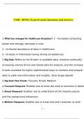 CSBI - HFMA Exam Practice Questions and Answers 2023 with complete solution