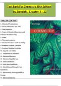 TEST BANK For Zumdahl, Chemistry 10th Edition, Verified Chapters 1 - 22, Complete Newest Version