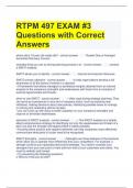 RTPM 497 EXAM #3 Questions with Correct Answers 