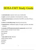 HOSA EMT Study Guide questions and answers latest 2023 - 2024 100% correct answers