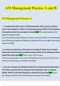ATI Management Practice A and B 2023 Questions and Answers (Verified Answers)