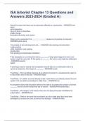 ISA Arborist Chapter 13 Questions and Answers 2023-2024 (Graded A)