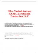 NHA: Medical Assistant (CCMA) Certification Practice Test 2.0 C