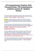 ATI Comprehensive Predictor 2019 Proctored Exam | PN comprehensive predictor practice B | Updated Version