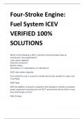 Four-Stroke Engine:  Fuel System ICEV VERIFIED 100%  SOLUTIONS