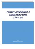 FIN3701 ASSIGNMENT 2 SEMESTER 2 2023 (520459)