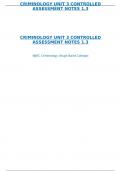 CRIMINOLOGY UNIT 3 CONTROLLED ASSESSMENT NOTES 1.3