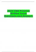 2023 CNA Practice Written Exam Questions and Answers