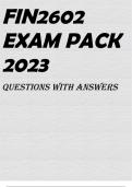 FIN2602 EXAM PACK 2023