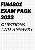 FIN4801 EXAM PACK 2023