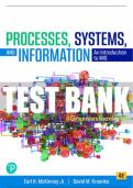 Test Bank For Processes, Systems, and Information: An Introduction to MIS 4th Edition All Chapters - 9780136926078