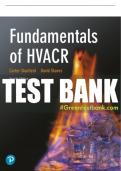Test Bank For Fundamentals of HVACR 4th Edition All Chapters - 9780137574612