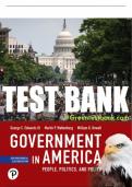 Test Bank For Government in America: People, Politics, and Policy 18th Edition All Chapters - 9780136966265