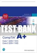 Test Bank For CompTIA A+ Core 1 (220-1101) and Core 2 (220-1102) Cert Guide 1st Edition All Chapters - 9780138096342