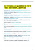 BUNDLE FOR CDW110 TEST LATEST 2023-2024 REAL EXAM  QUESTIONS AND CORRECT ANSWERS|ALREADY GRADED A+