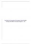 Varcarolis Essentials of Psychiatric Mental Health Nursing 3rd - 4th - 5th Edition Fosbre All Chapters 1-28 TEST BANKS | Full TEST BANKS, ALL chapters Test Banks, All pages test banks