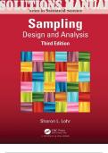 SOLUTIONS MANUAL for Sampling: Design and Analysis, 3rd Edition by Sharon Lohr | Chapters 1-17