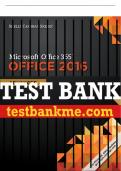 Test Bank For Shelly Cashman Series® Microsoft® Office 365 & Office 2016: Advanced - 1st - 2017 All Chapters - 9781305870406