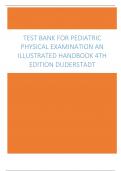Test Bank For Pediatric Physical Examination An Illustrated Handbook 4th Edition Duderstadt 2023/2024