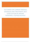 Test Bank For Current Medical Diagnosis And Treatment 2023 62nd Edition 