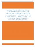 Test Bank For Pediatric Physical Examination An Illustrated Handbook 3rd Edition Duderstadt