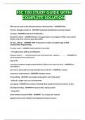 FSC 100 STUDY GUIDE WITH COMPLETE SOLUTION